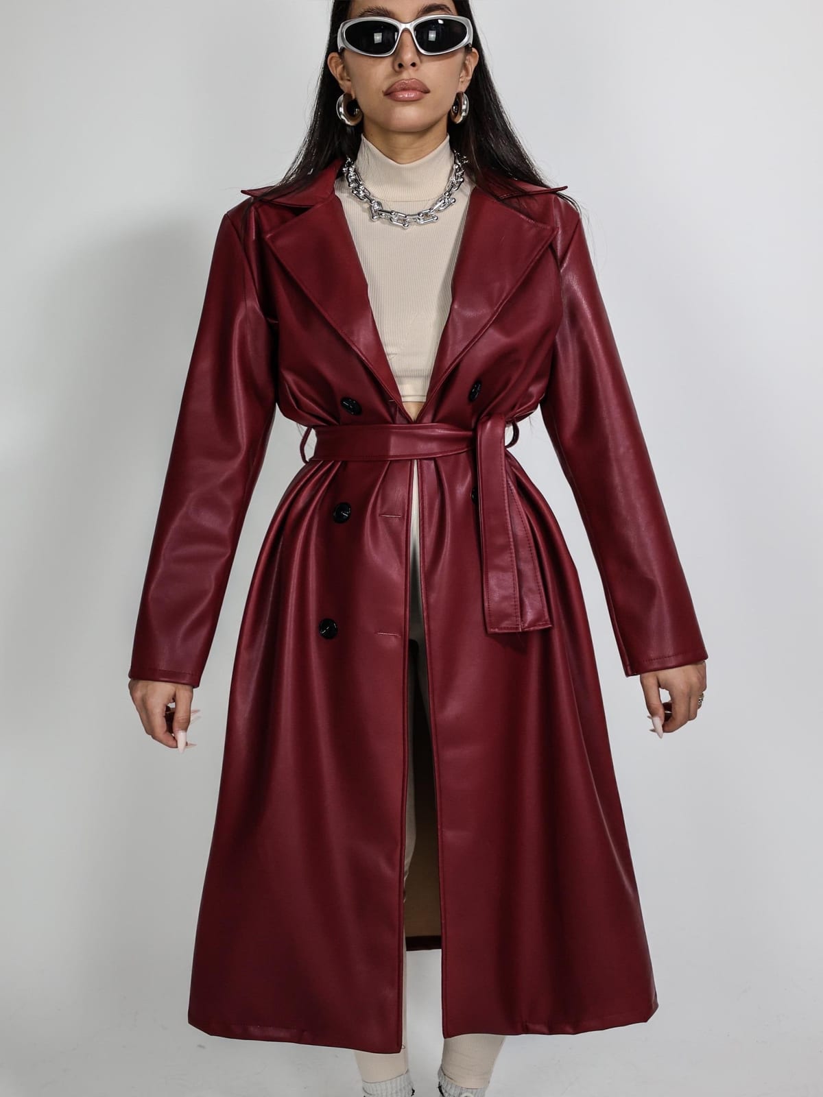 Trench Leather Maniac - Cherry Red 1