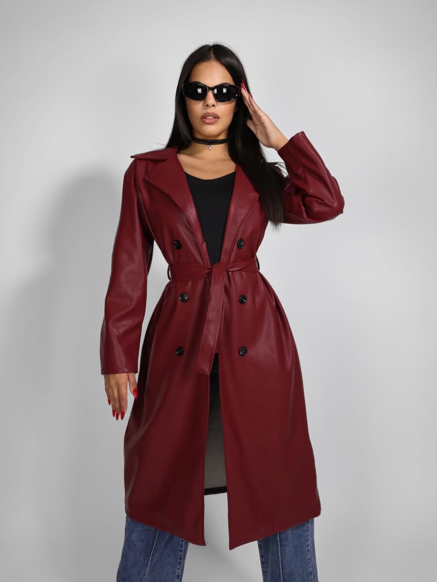 Trench Leather Maniac - Cherry Red 4