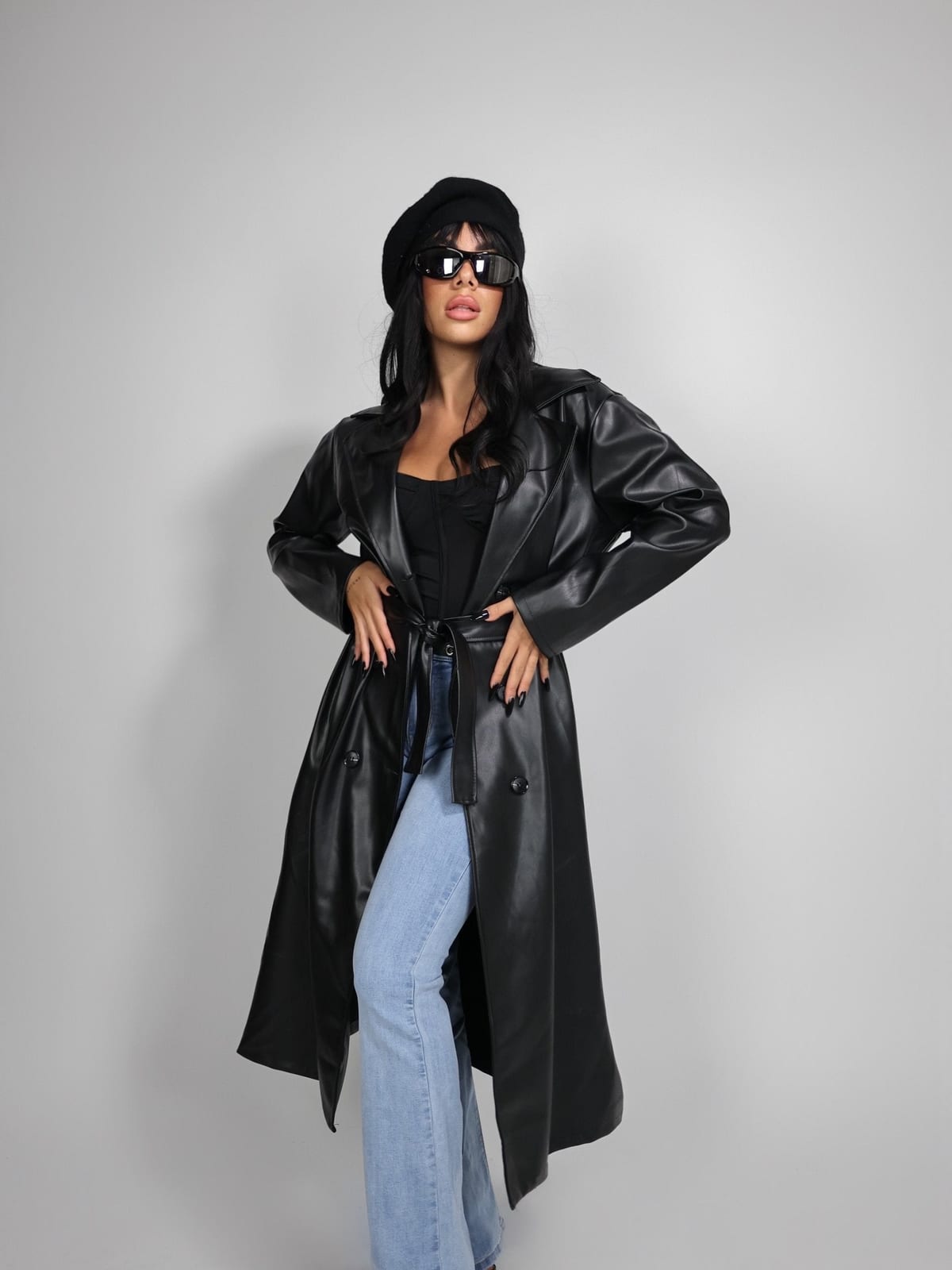 Trench Leather Maniac - Noir 3