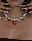 Strawberry Cross Collier