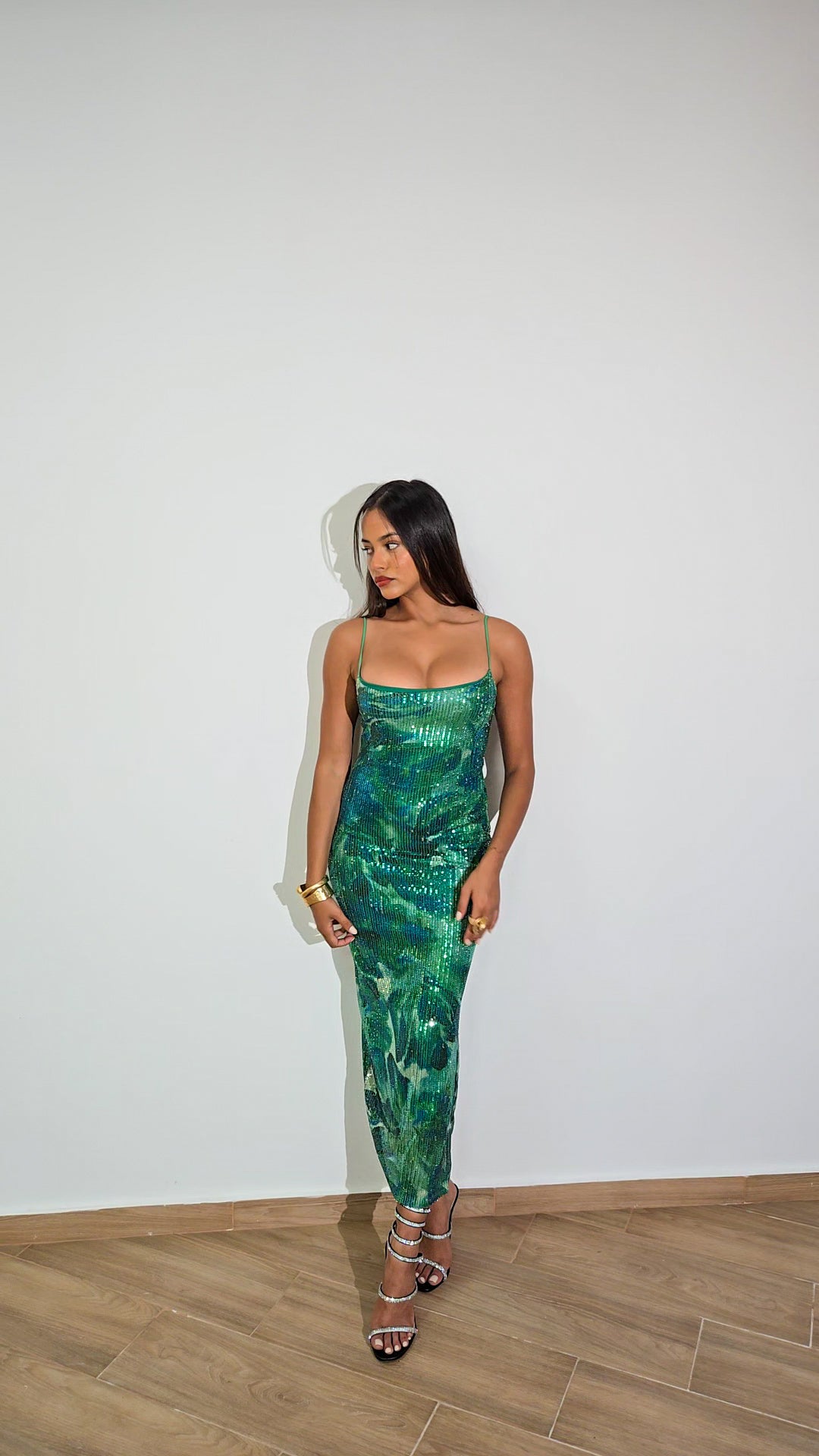 Robe Paillettes  Tropicale  - 4 couleurs