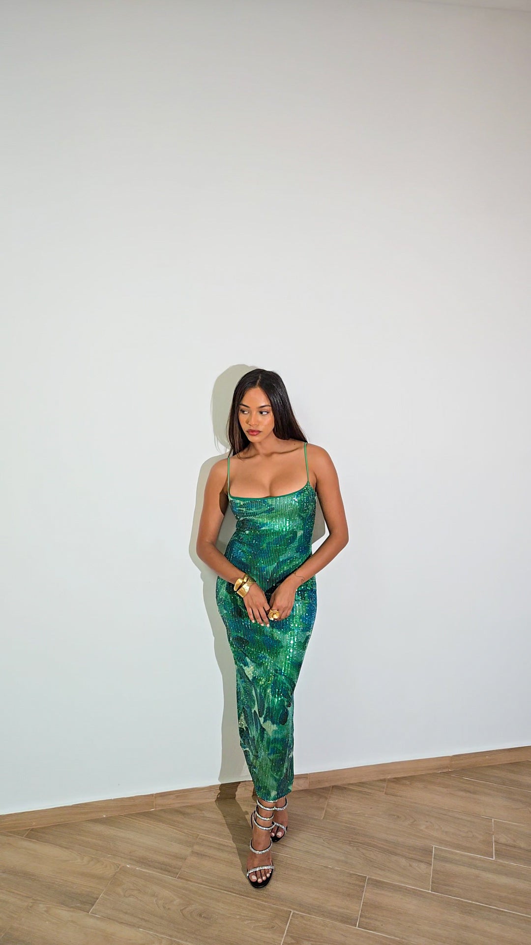 Robe Paillettes  Tropicale  - 4 couleurs