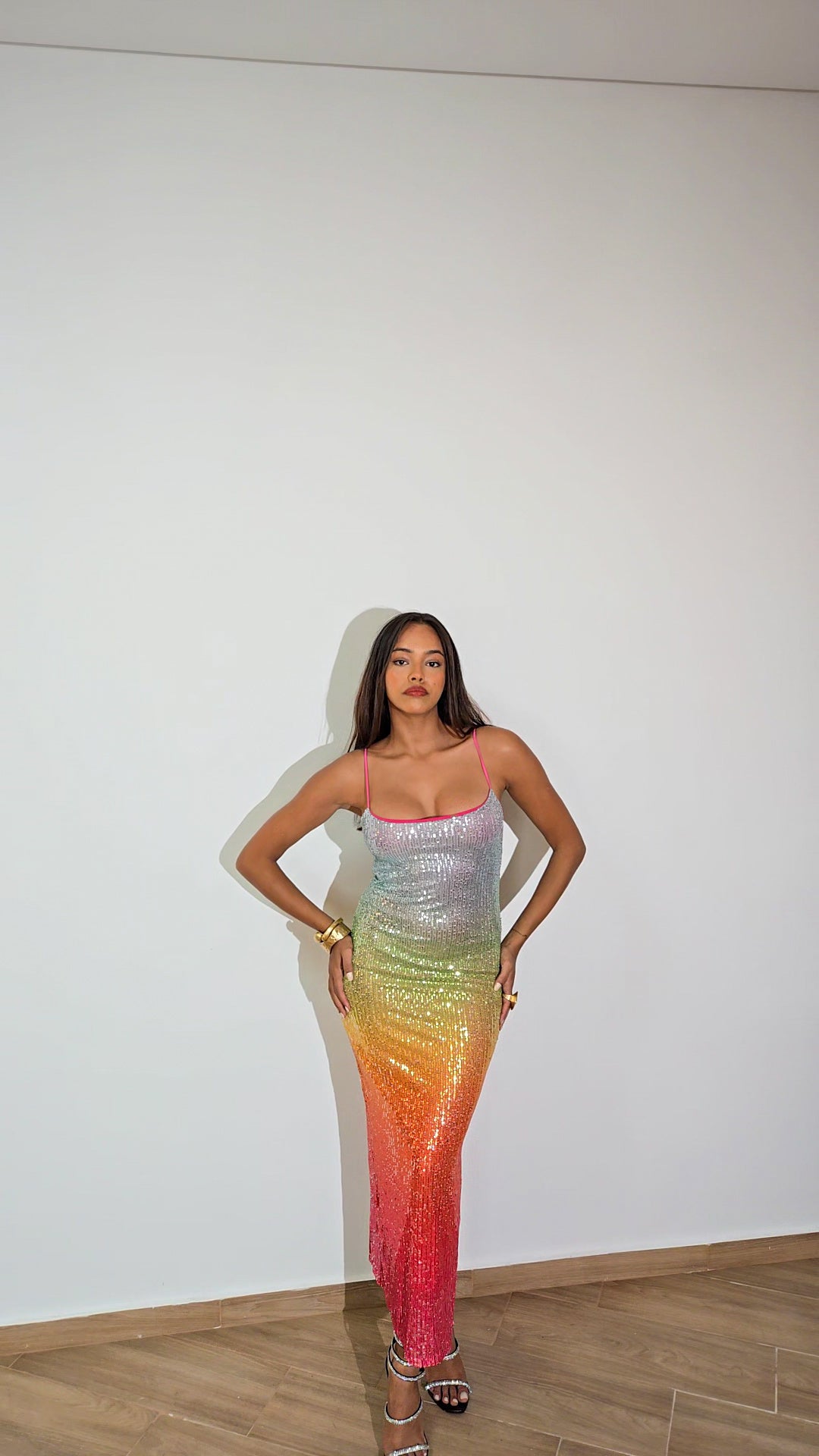 Robe Paillettes  Tropicale  - 4 couleurs