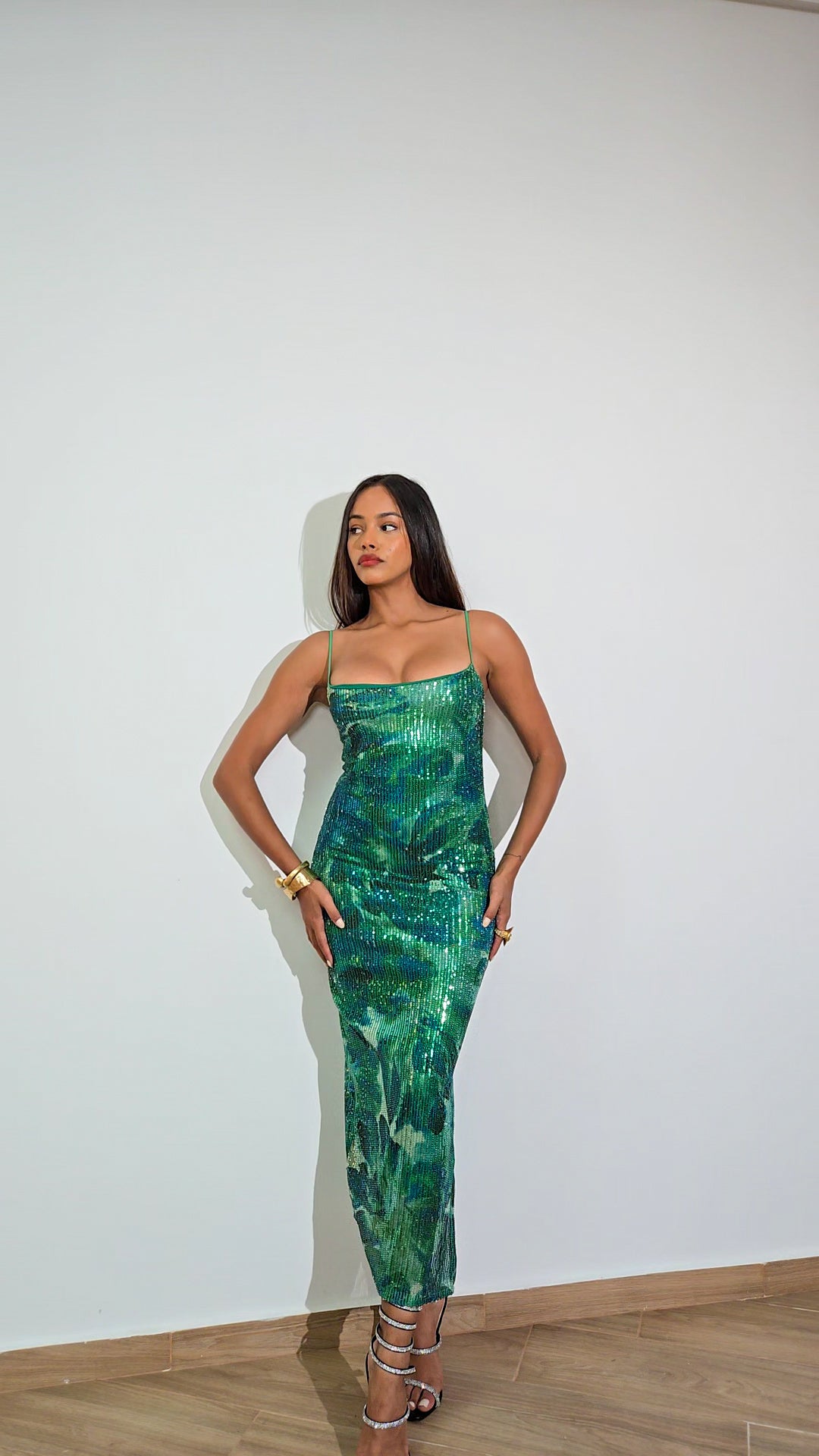 Robe Paillettes  Tropicale  - 4 couleurs