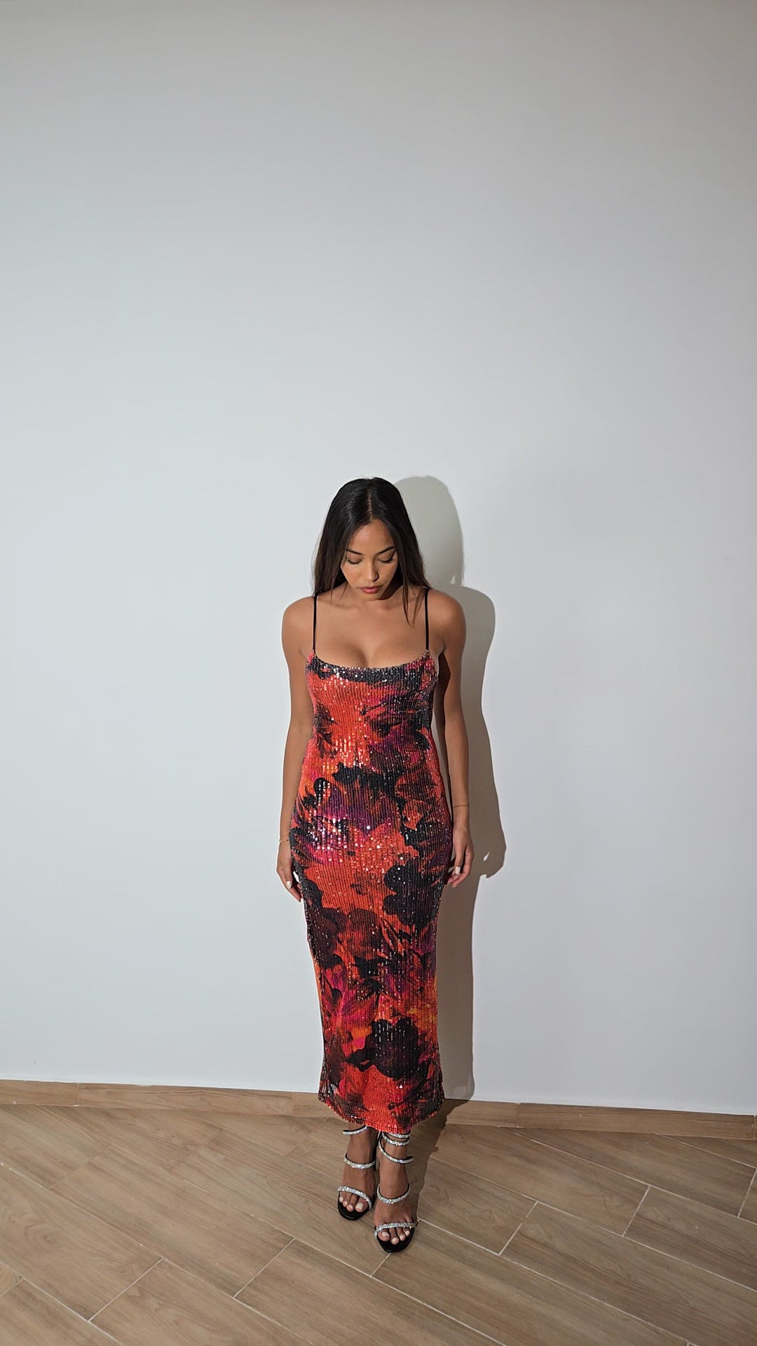 Robe Paillettes  Tropicale  - 4 couleurs