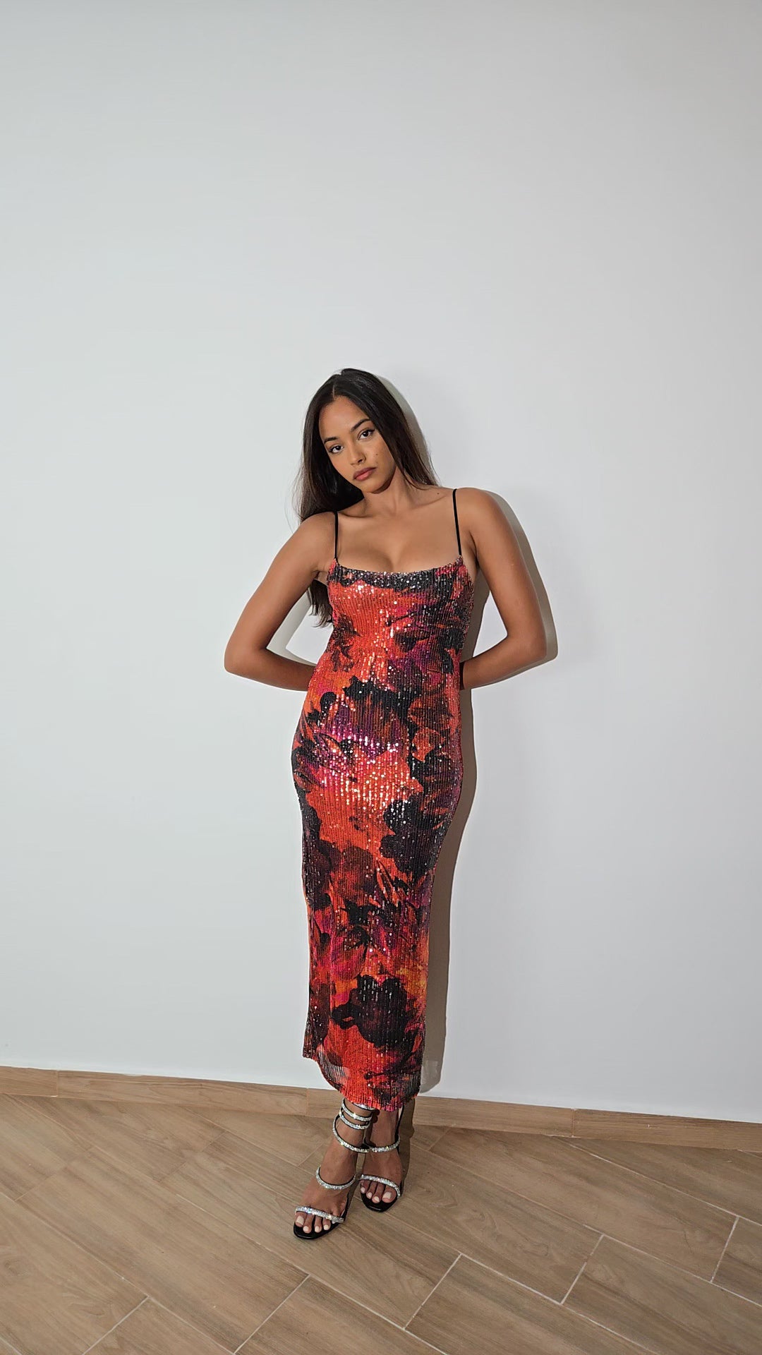 Robe Paillettes  Tropicale  - 4 couleurs